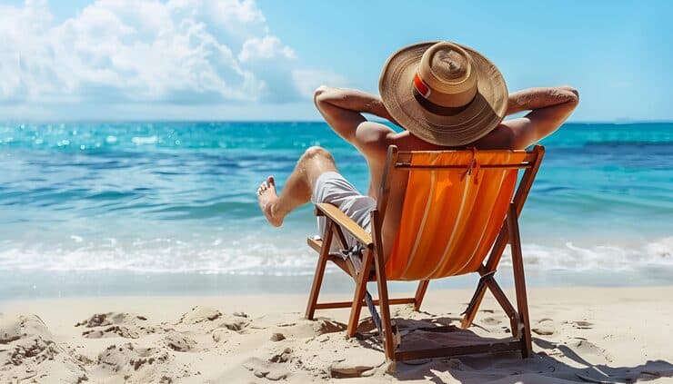 Relaxing by the Beach